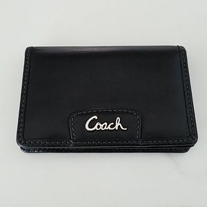 Black Coach Leather Coin Wallet